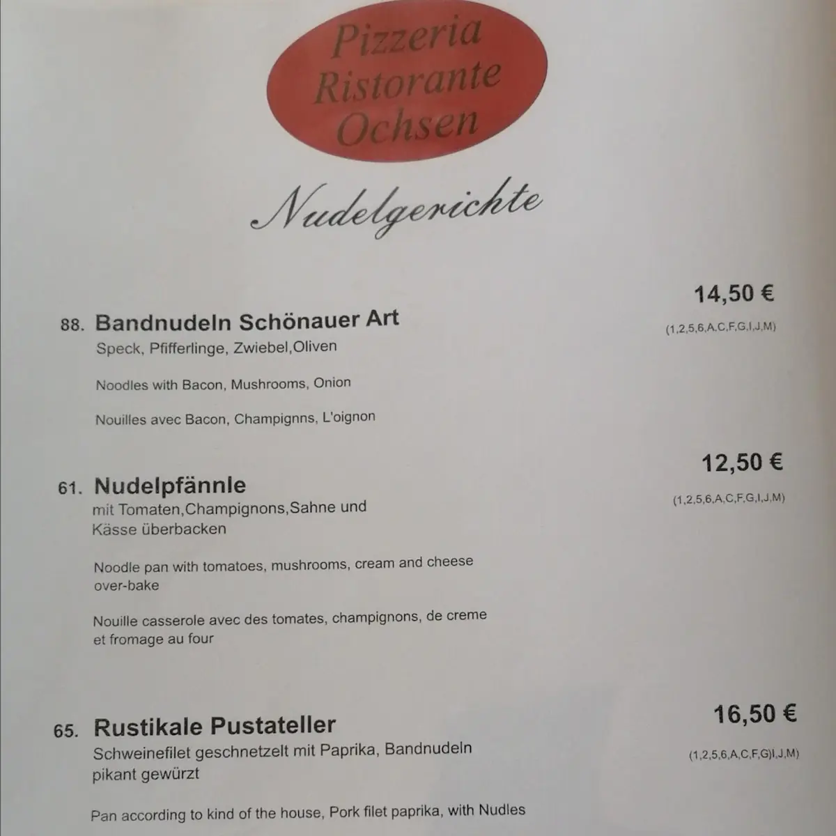 Speisekarte photo 3