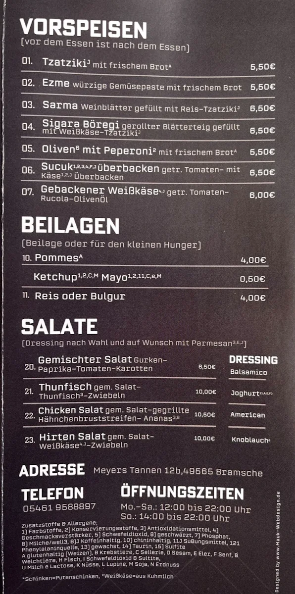 Speisekarte photo 2