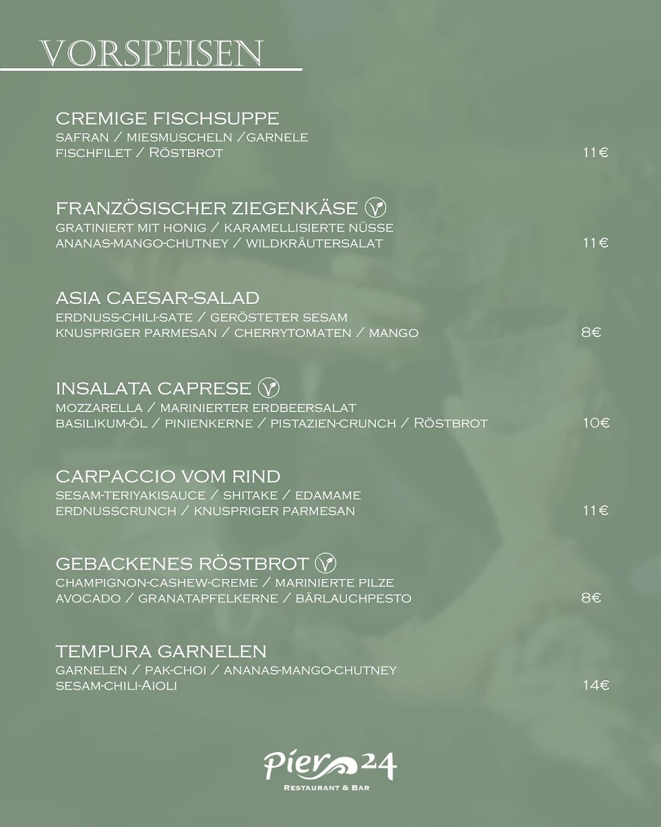 Speisekarte, kiez café wilhelmshaven