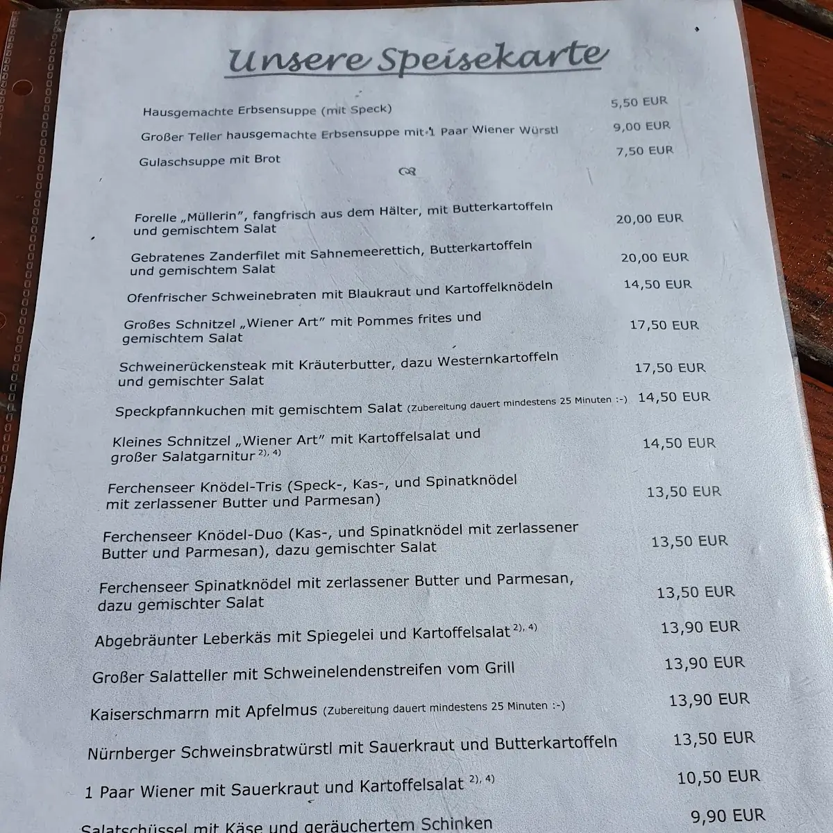 Speisekarte photo 3