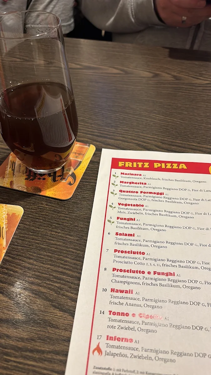 Speisekarte, FRITZ PIZZA