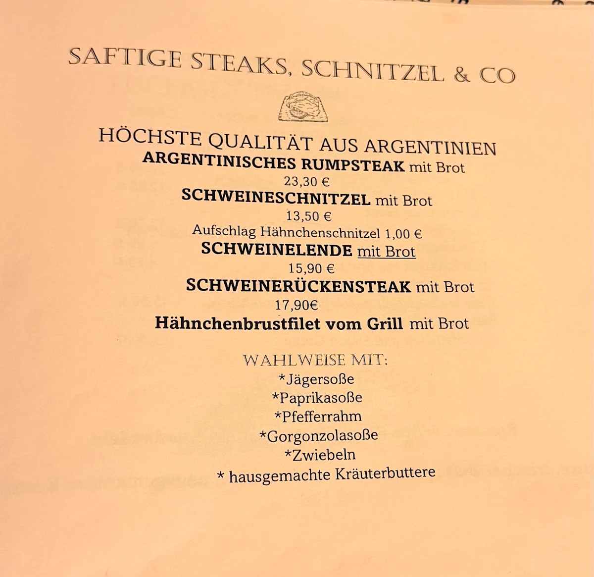 Speisekarte photo 1