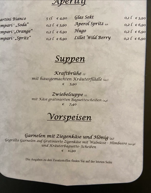 Speisekarte photo 3