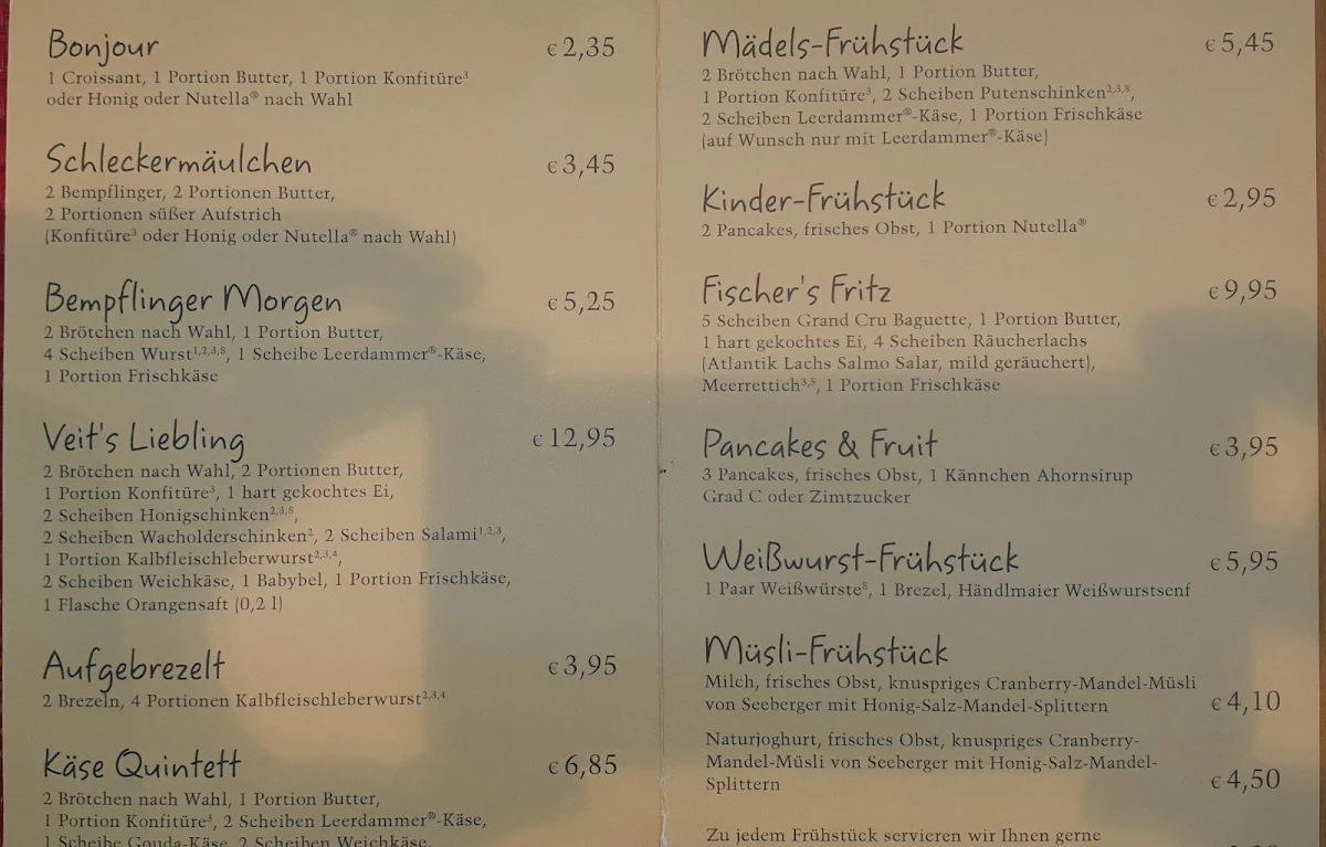Speisekarte photo 3