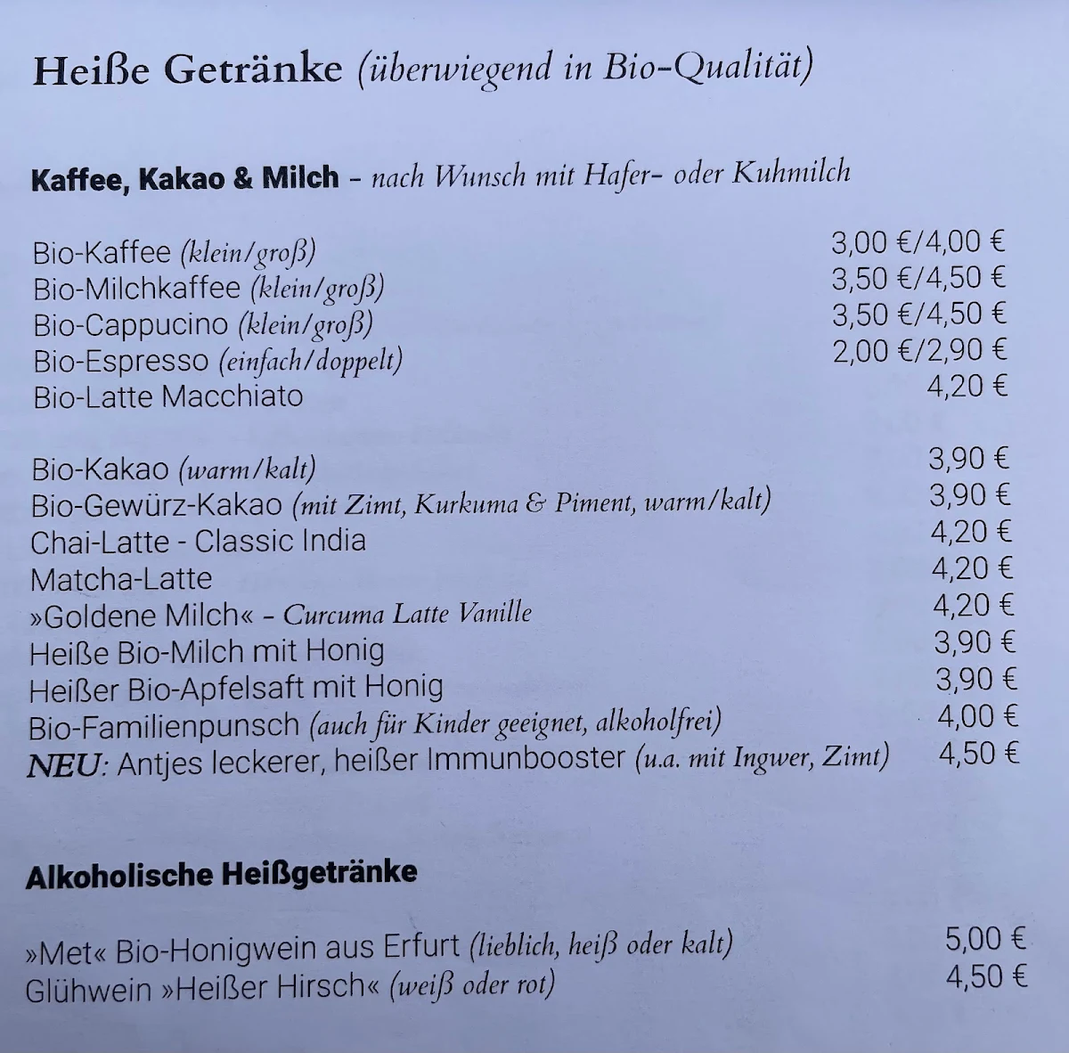 Speisekarte photo 2