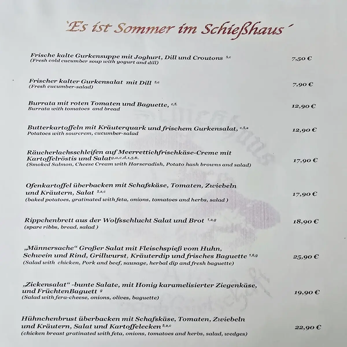 Speisekarte photo 1