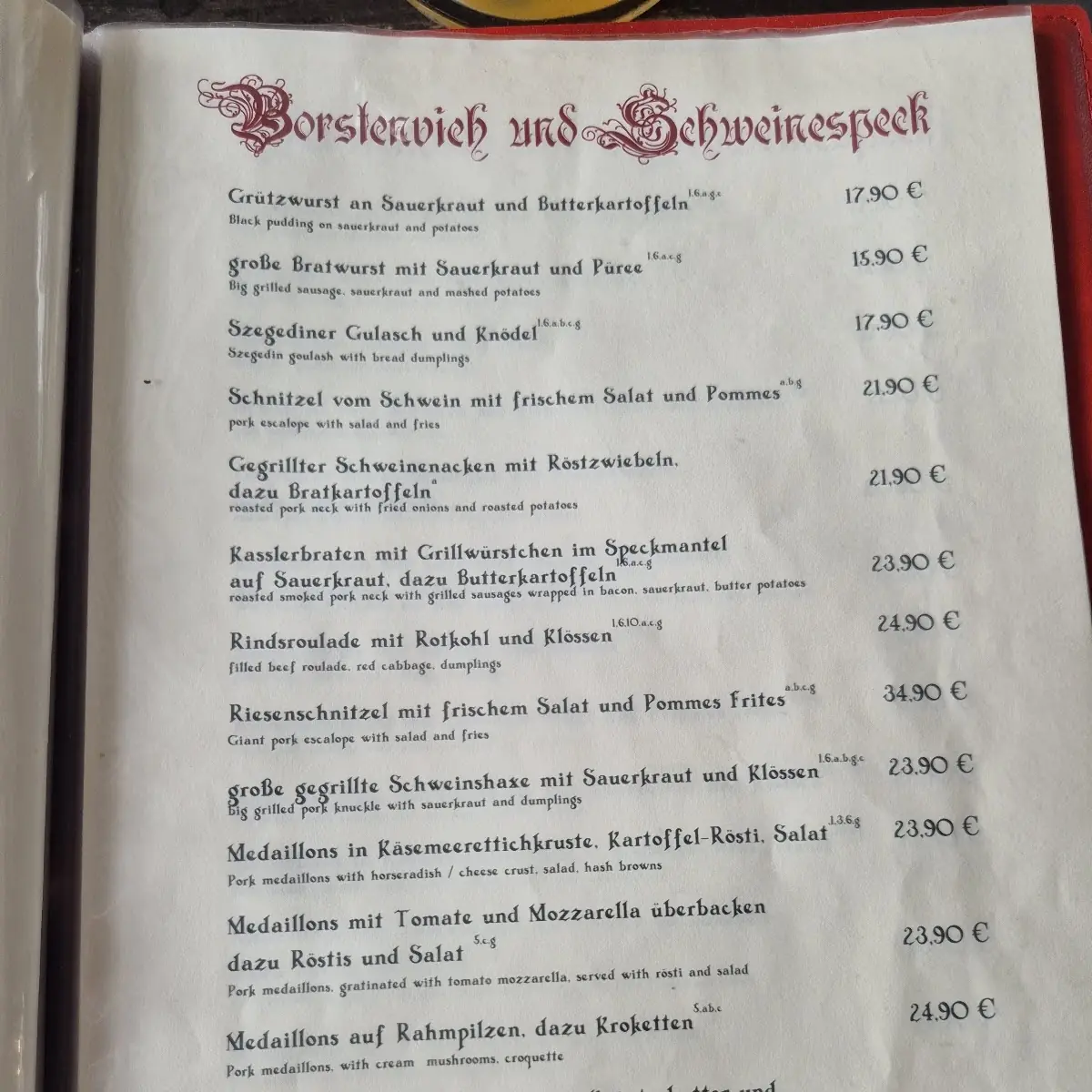 Speisekarte photo 3