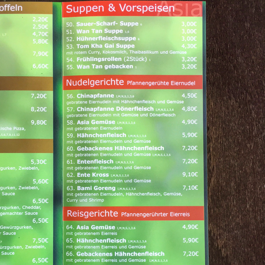 Speisekarte photo 2