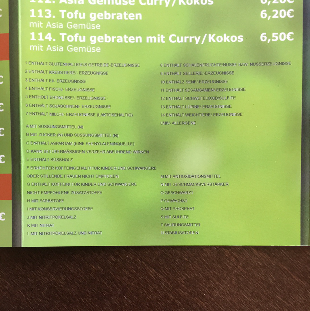Speisekarte photo 3