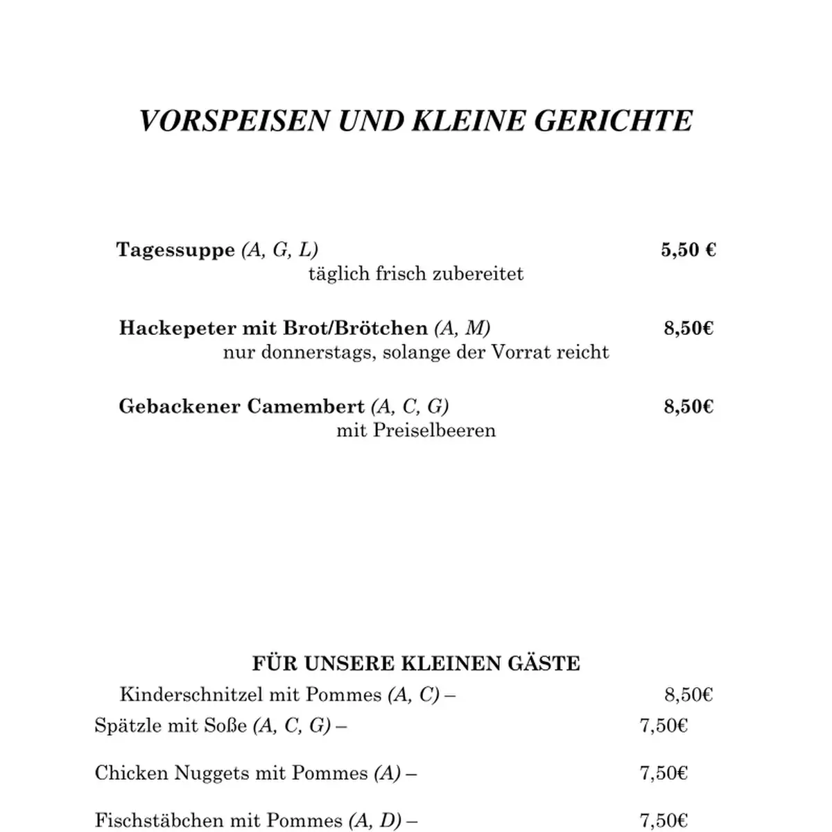 Speisekarte photo 4