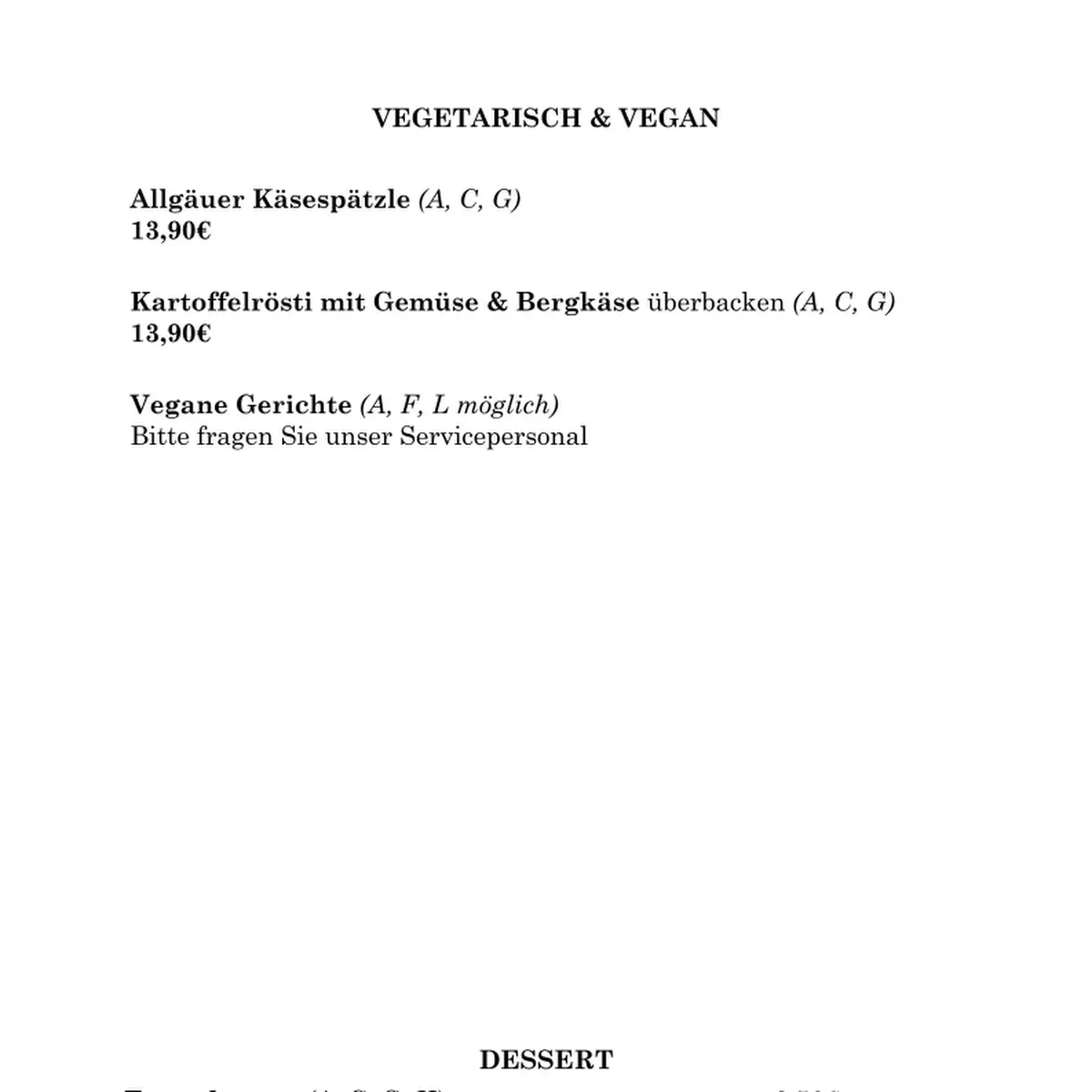 Speisekarte photo 5
