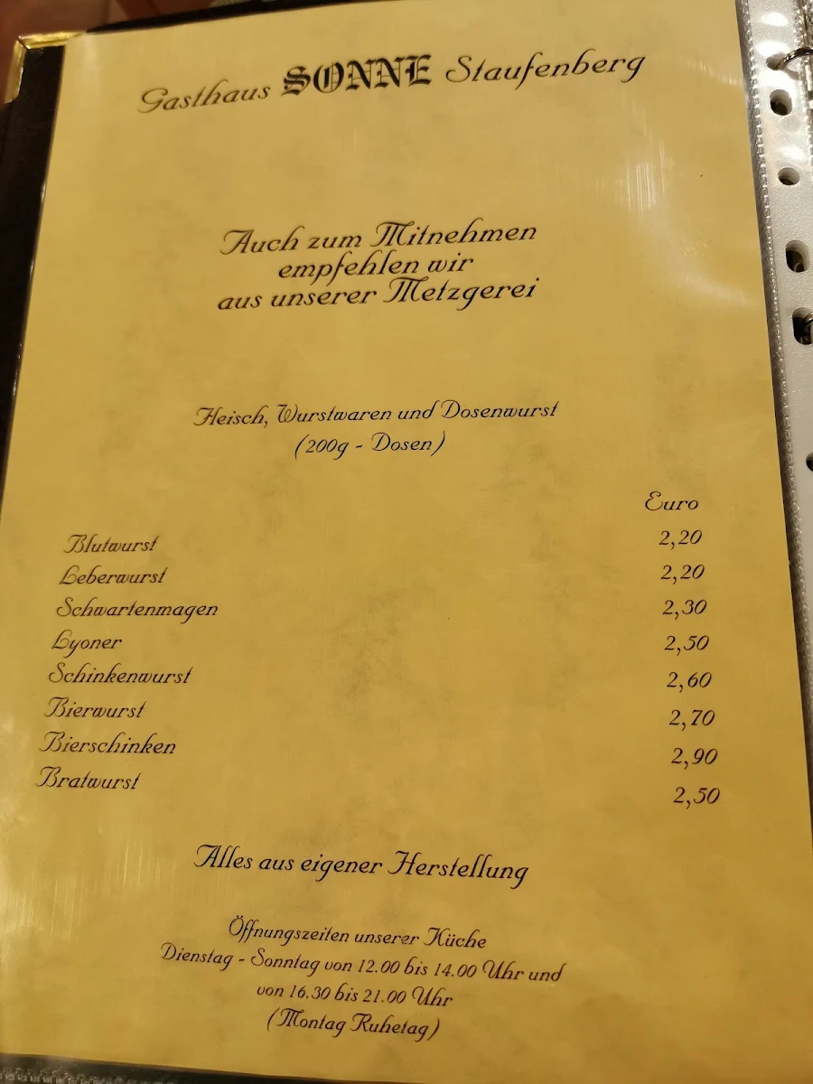 Speisekarte photo 2