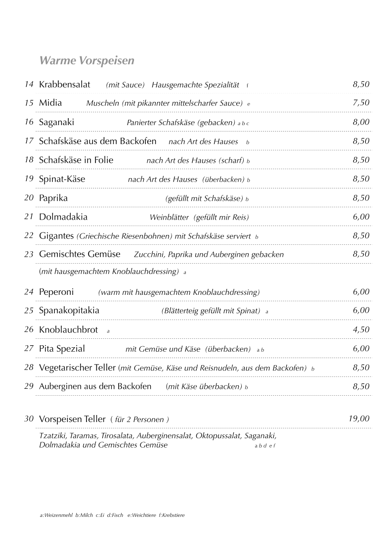 Speisekarte photo 2