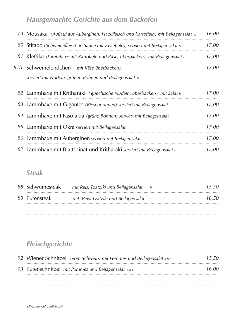Speisekarte photo 3