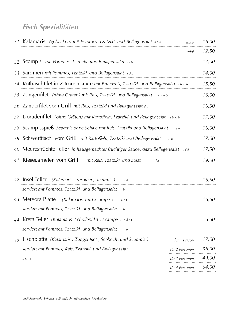 Speisekarte photo 5
