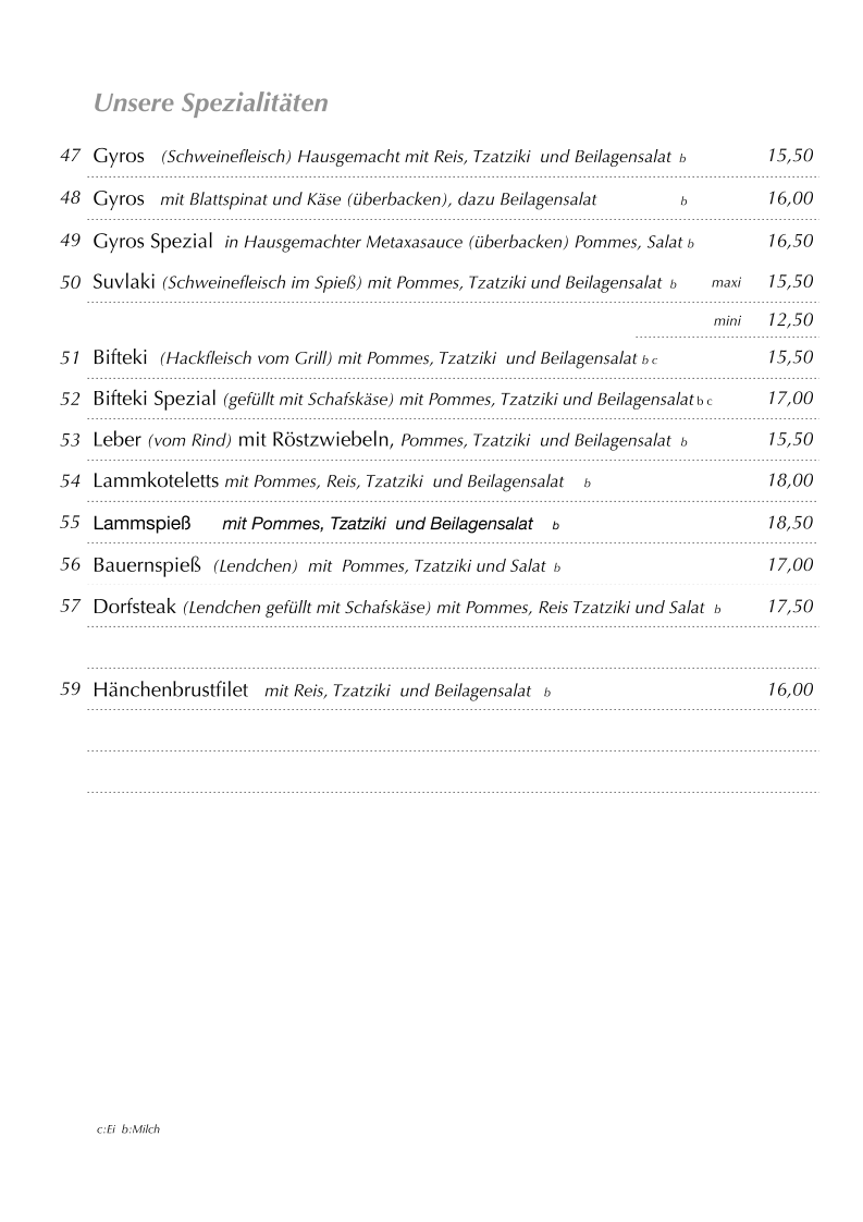 Speisekarte photo 6