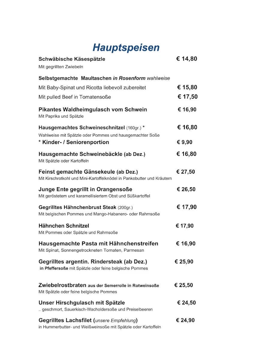 Speisekarte photo 2