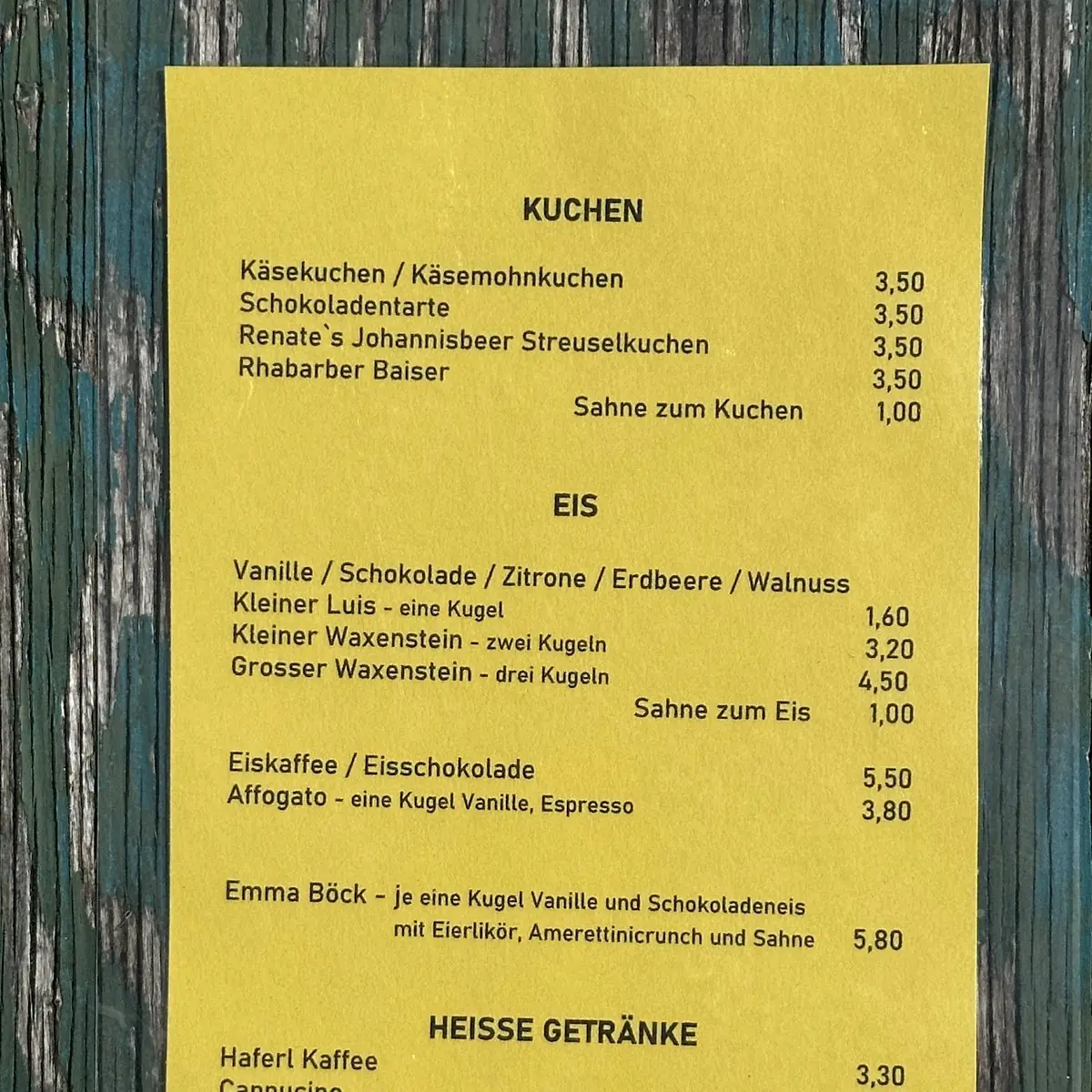 Speisekarte photo 2