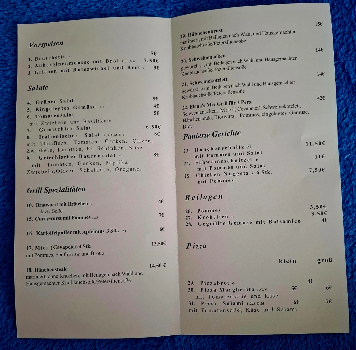Speisekarte photo 1