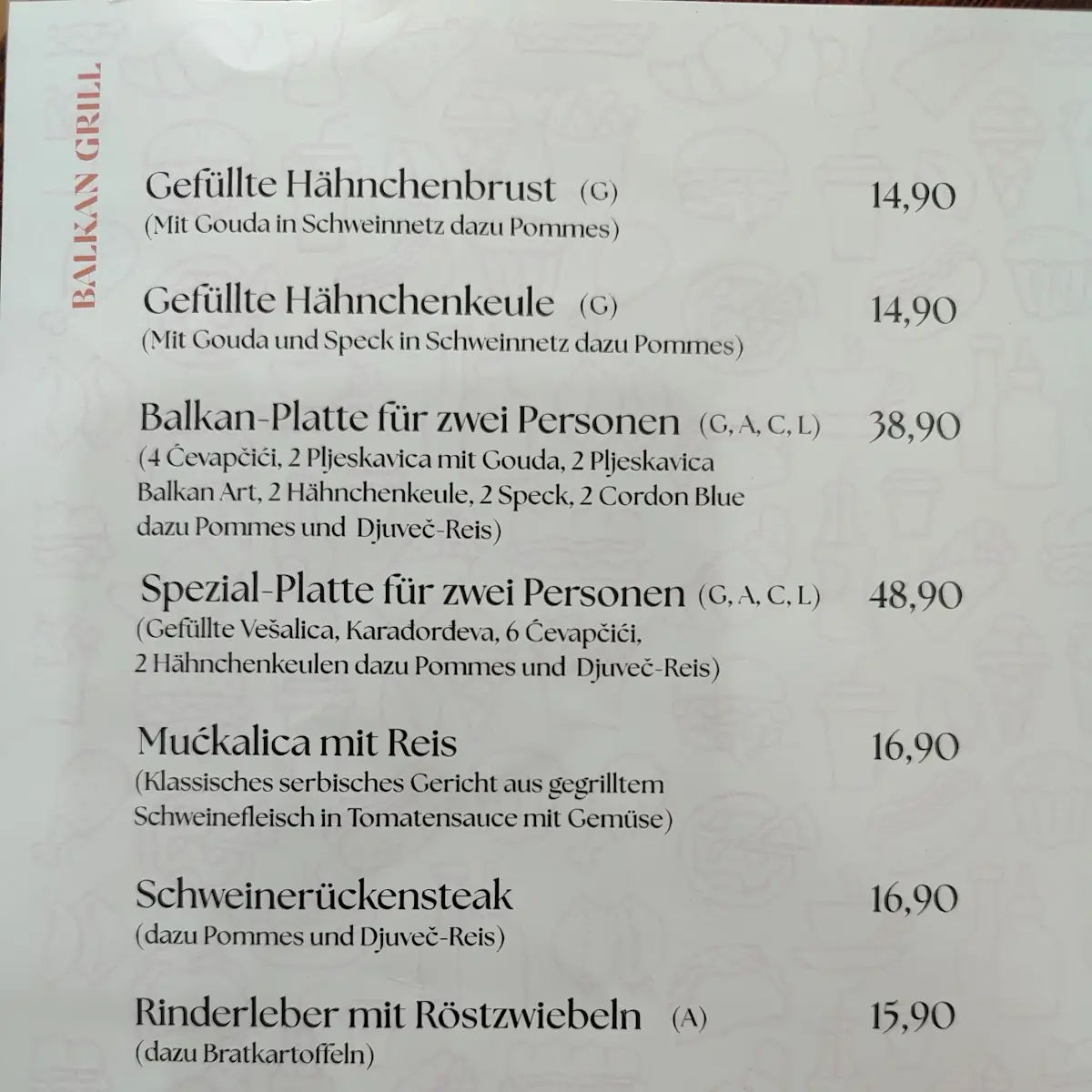 Speisekarte photo 1