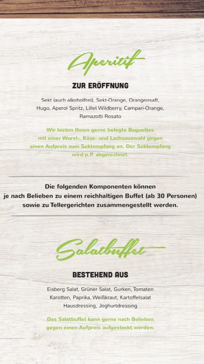 Speisekarte, Biergarten Beim Lagoi