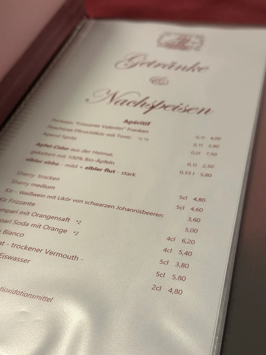 Speisekarte, Der Kleine Heinrich