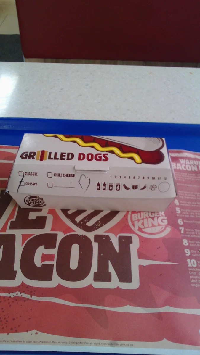 Speisekarte, Burger King Gersthofen