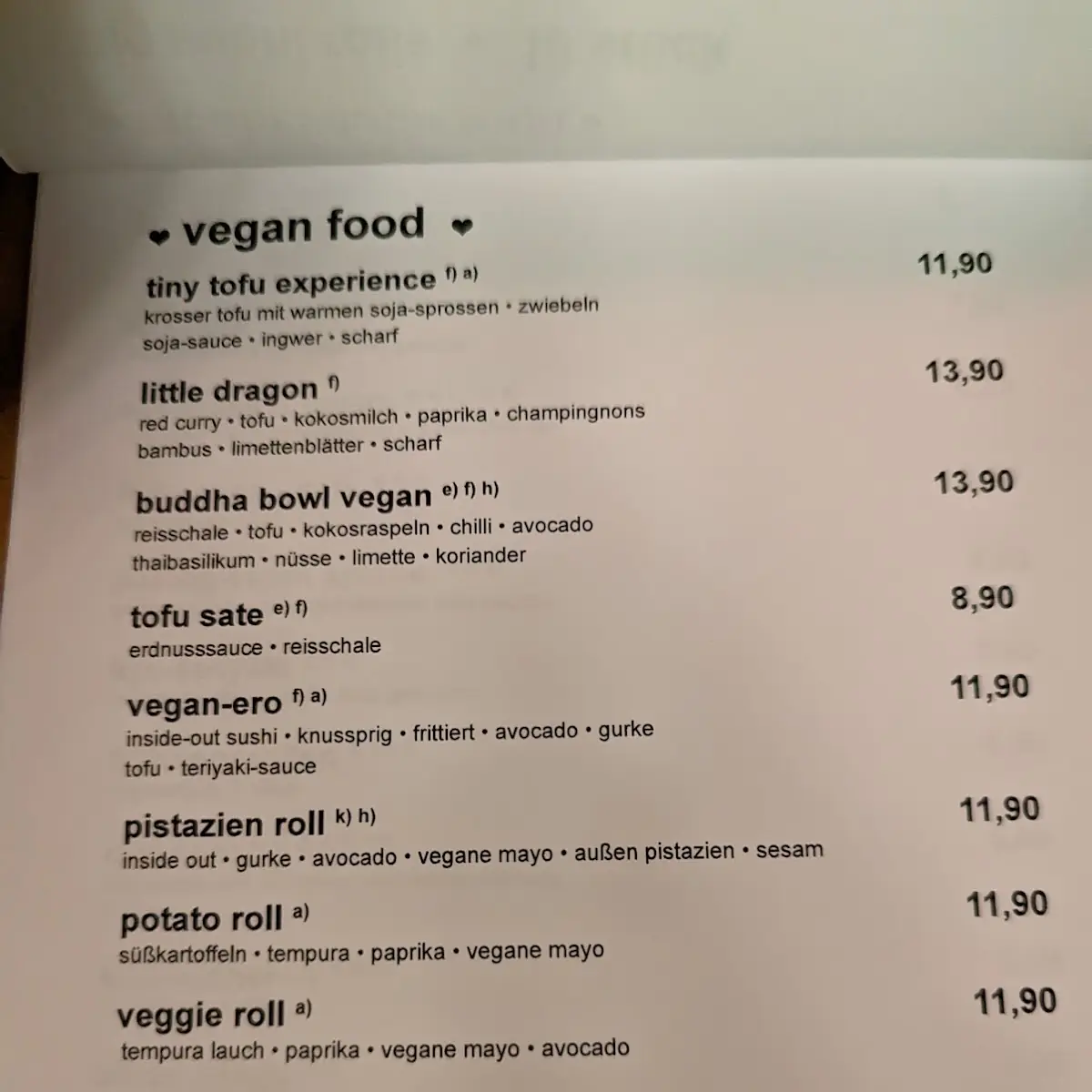 Speisekarte photo 3