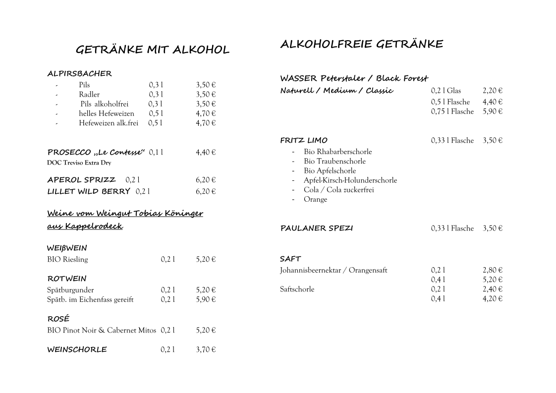 Speisekarte photo 2