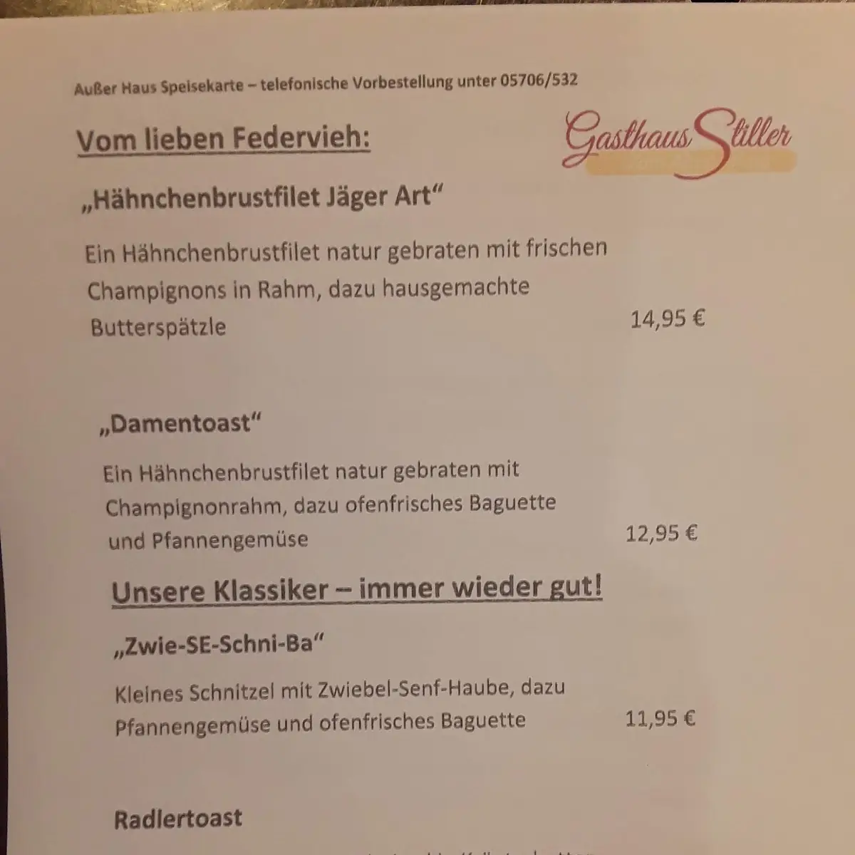 Speisekarte photo 2