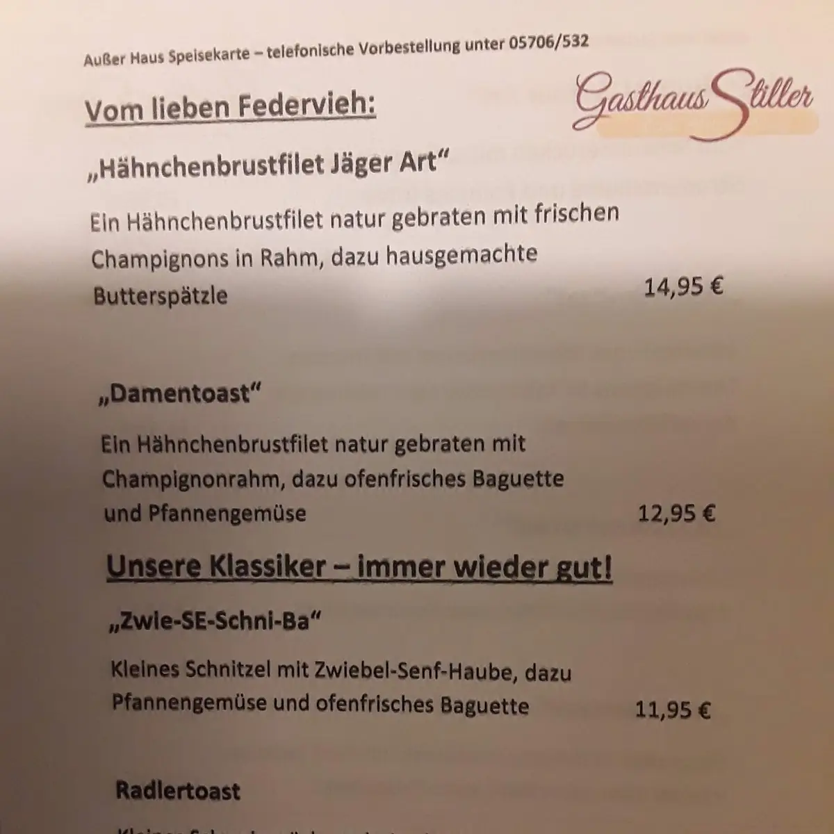 Speisekarte photo 3