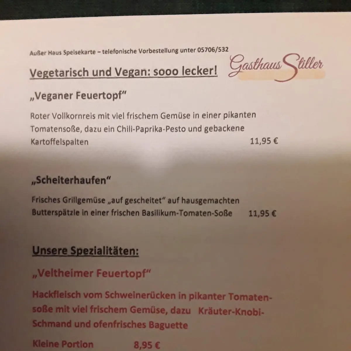 Speisekarte photo 4