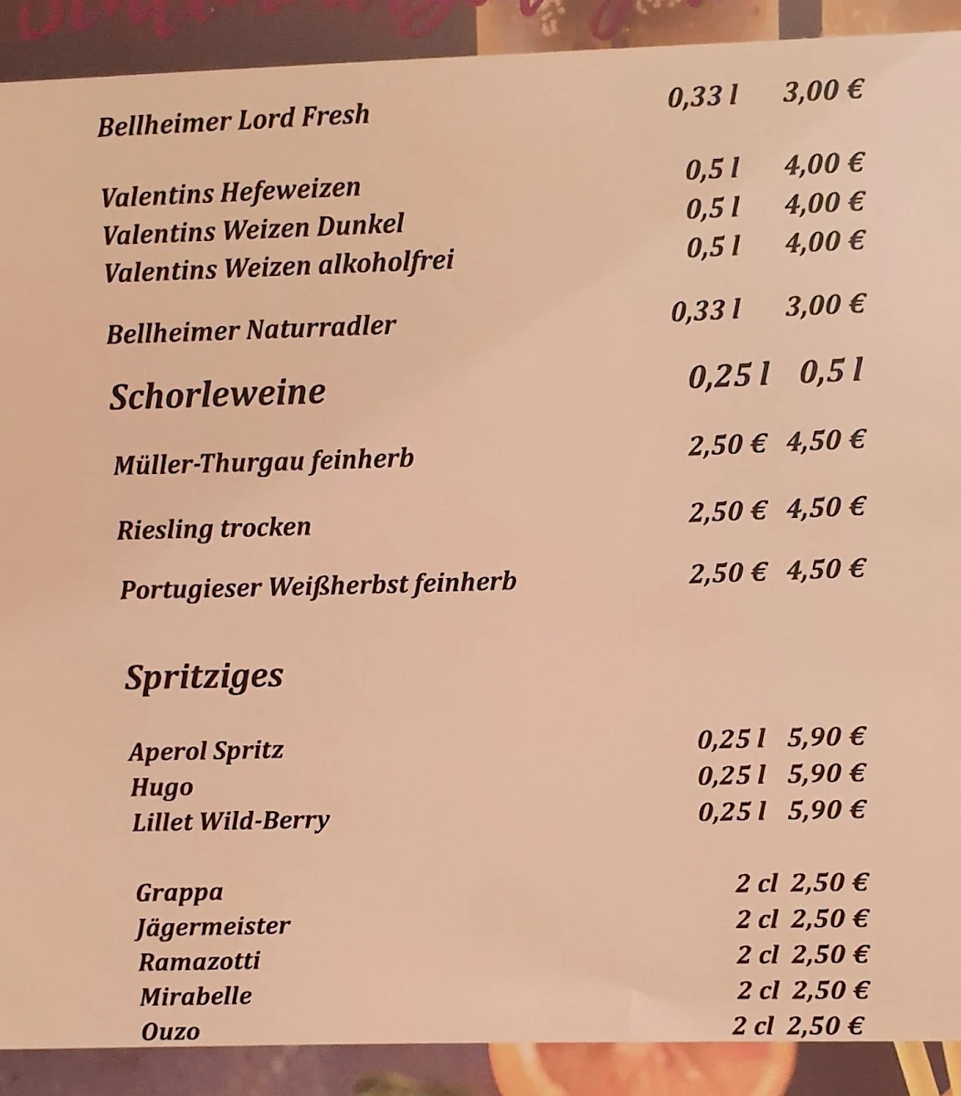 Speisekarte photo 1