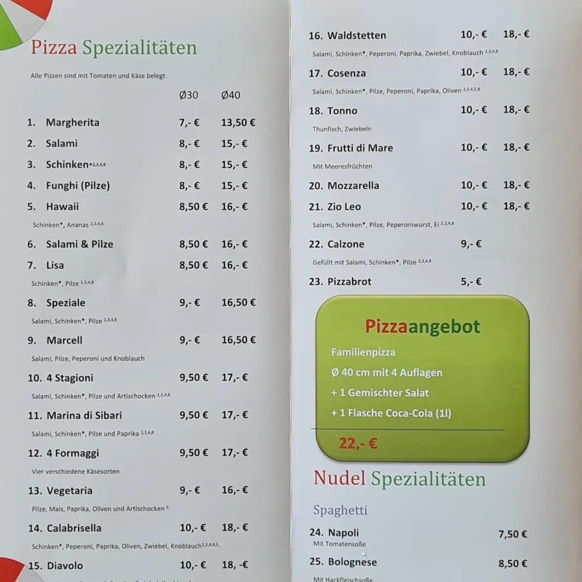 Speisekarte photo 1