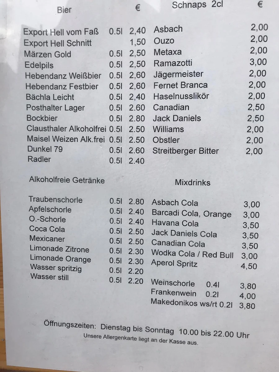 Speisekarte photo 1