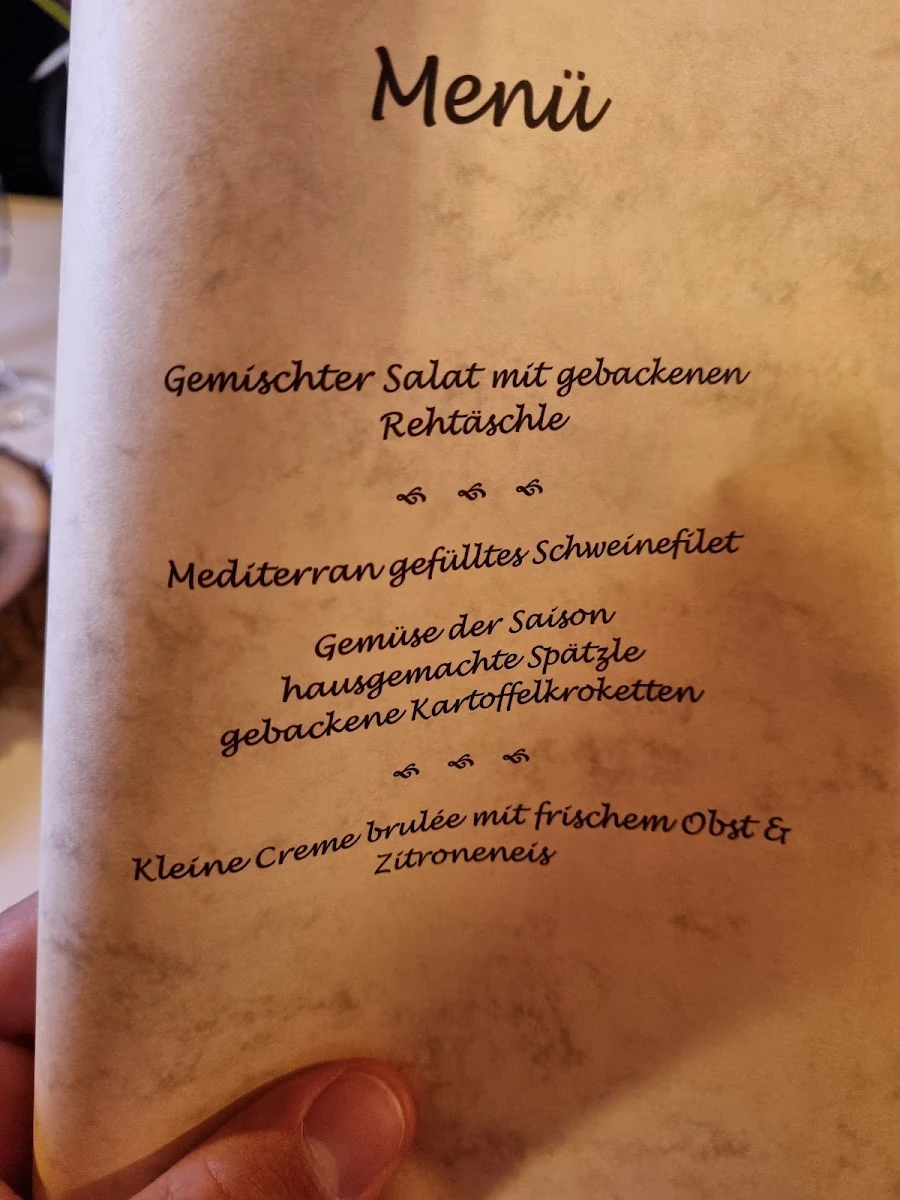 Speisekarte, Gasthaus zum Adler