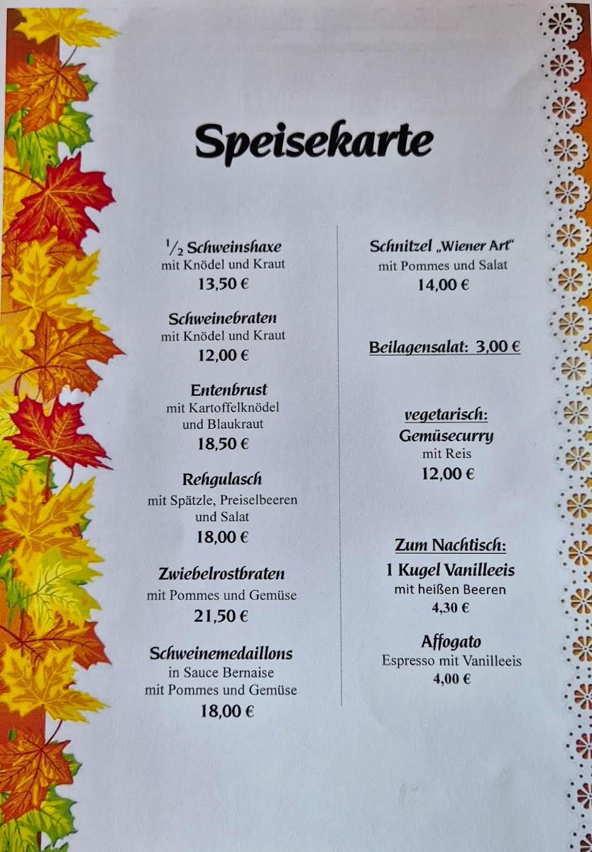 Speisekarte photo 1