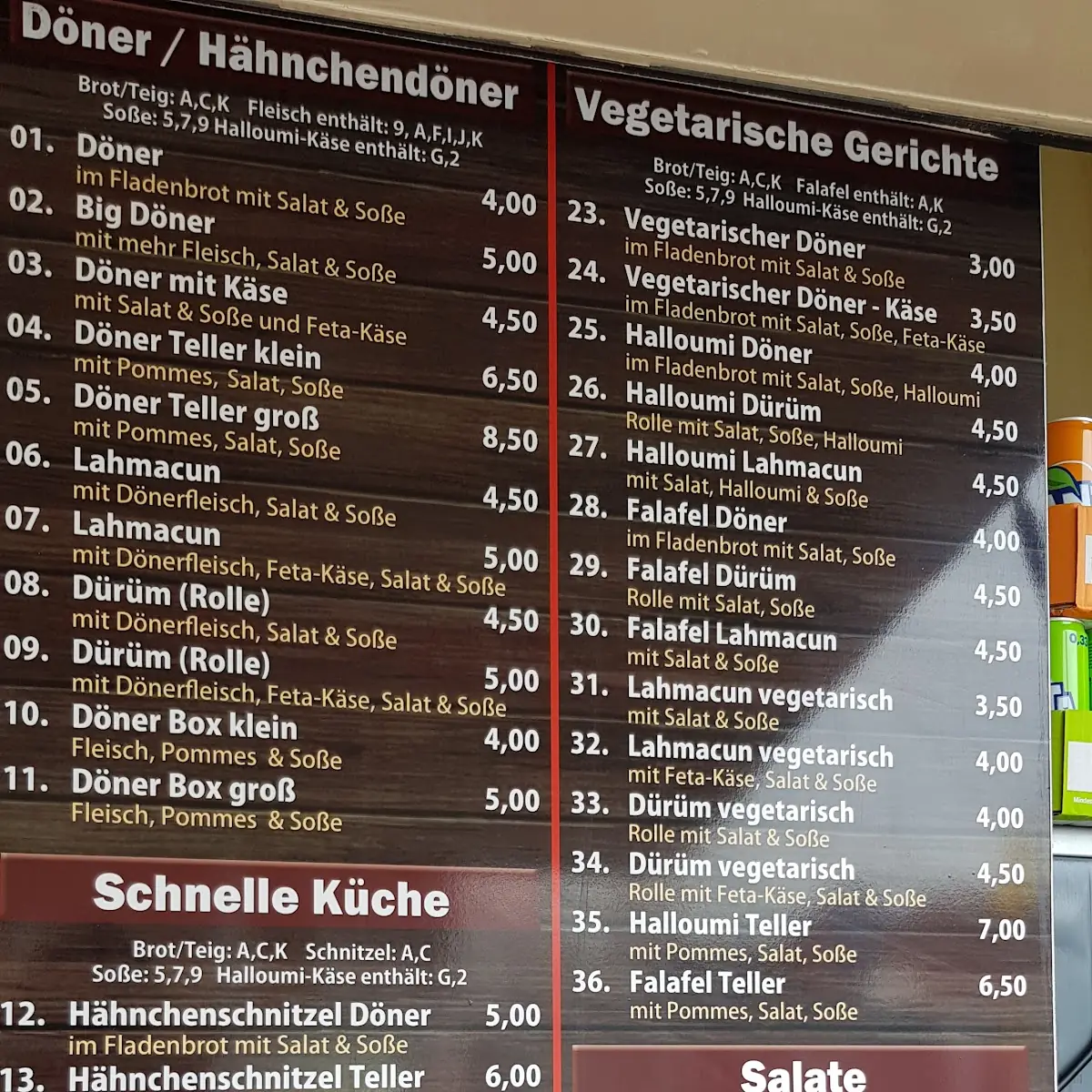 Speisekarte photo 2
