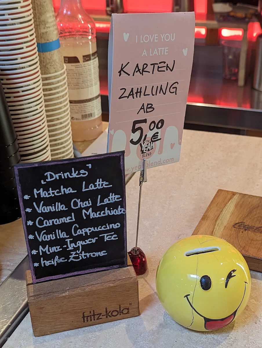 Speisekarte, Cafébar Macchiato