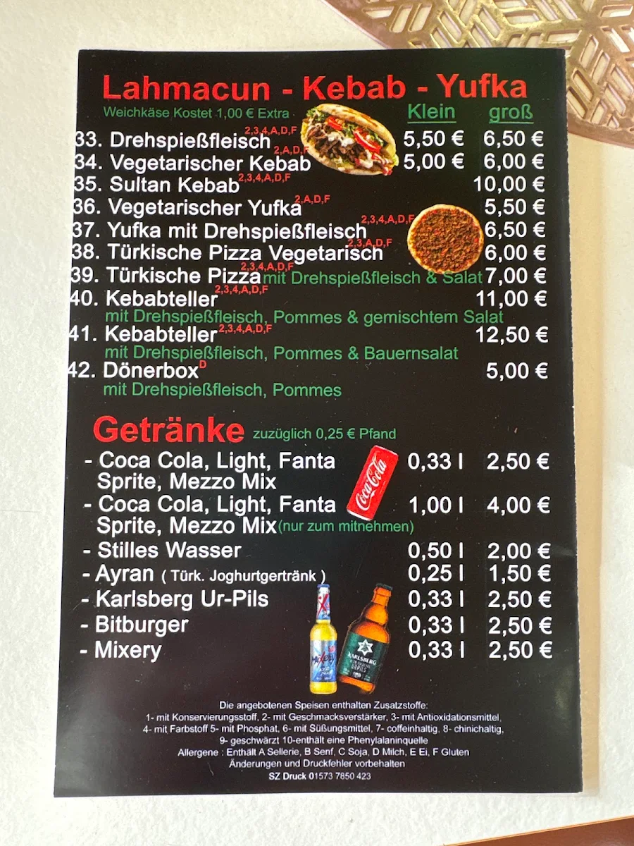 Speisekarte photo 1
