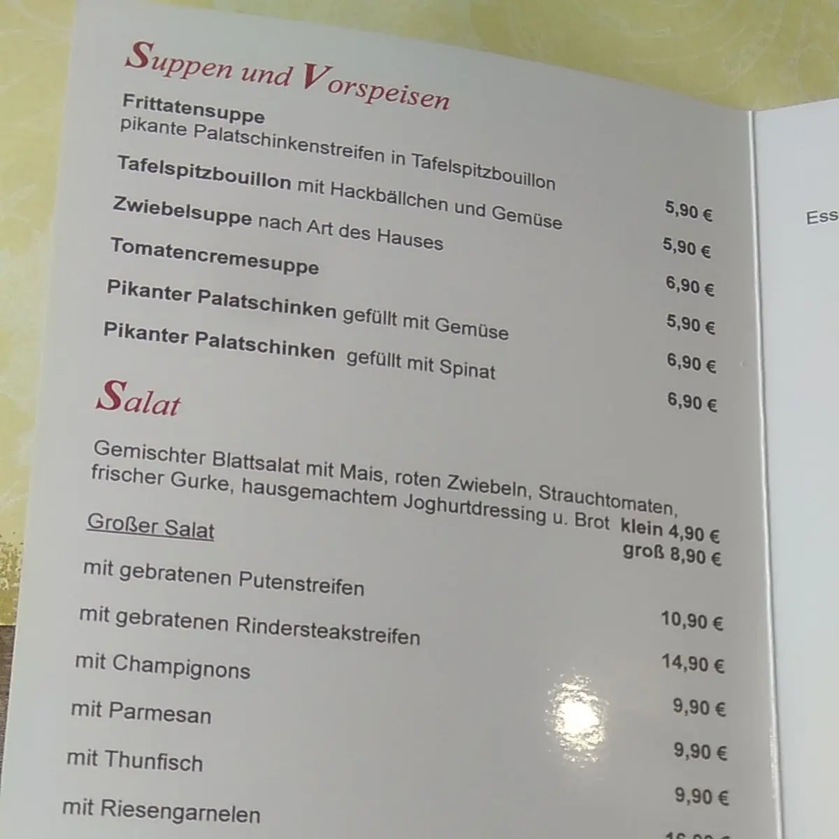 Speisekarte photo 9