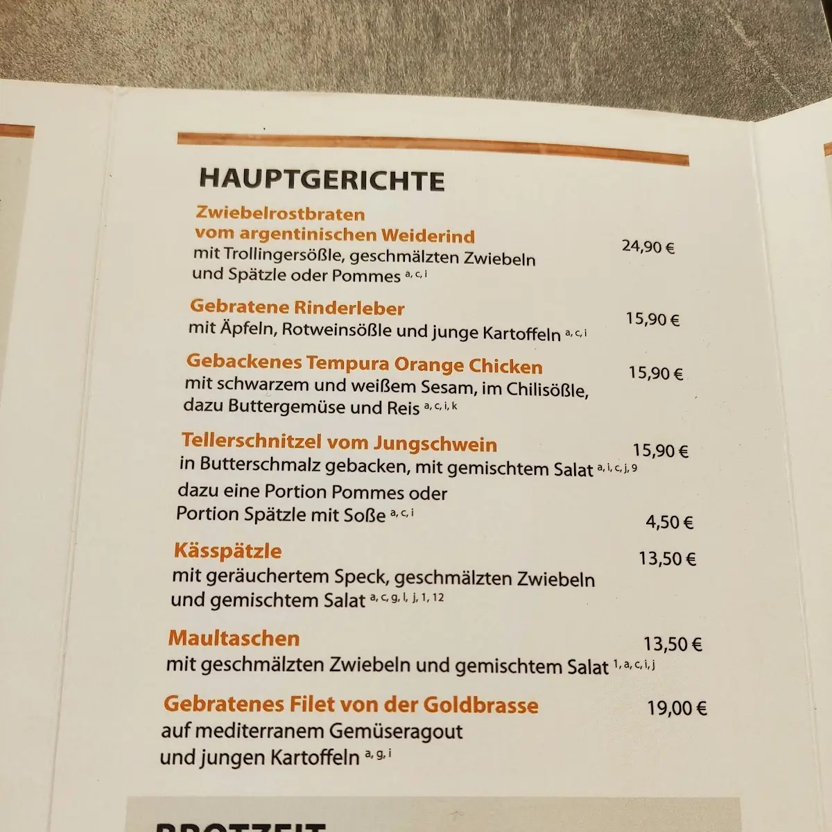 Speisekarte photo 8