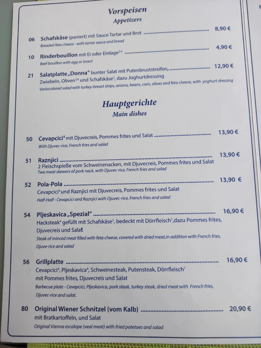 Speisekarte photo 1