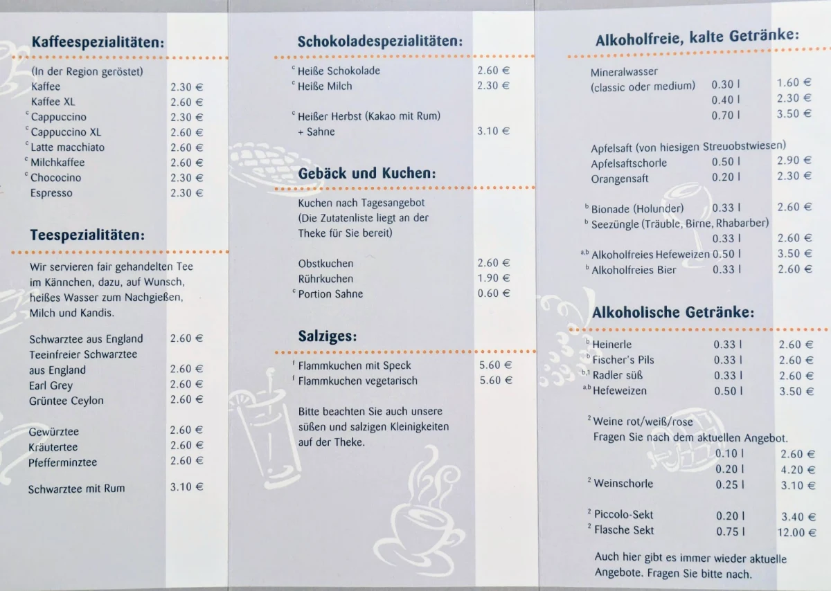 Speisekarte photo 1