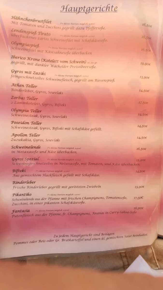 Speisekarte photo 2