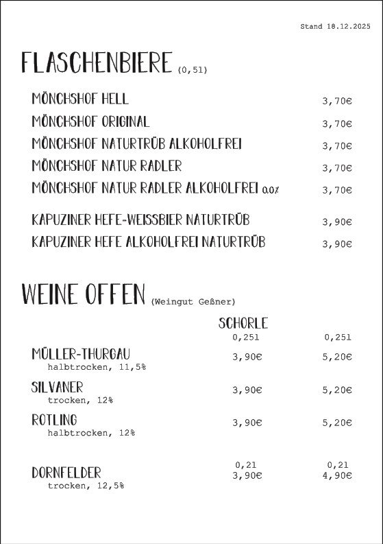 Speisekarte photo 2