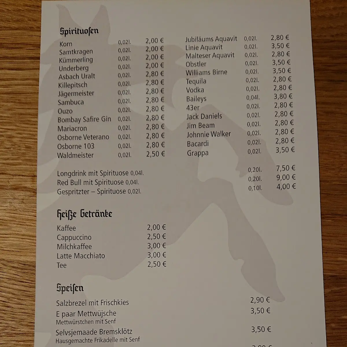 Speisekarte photo 2
