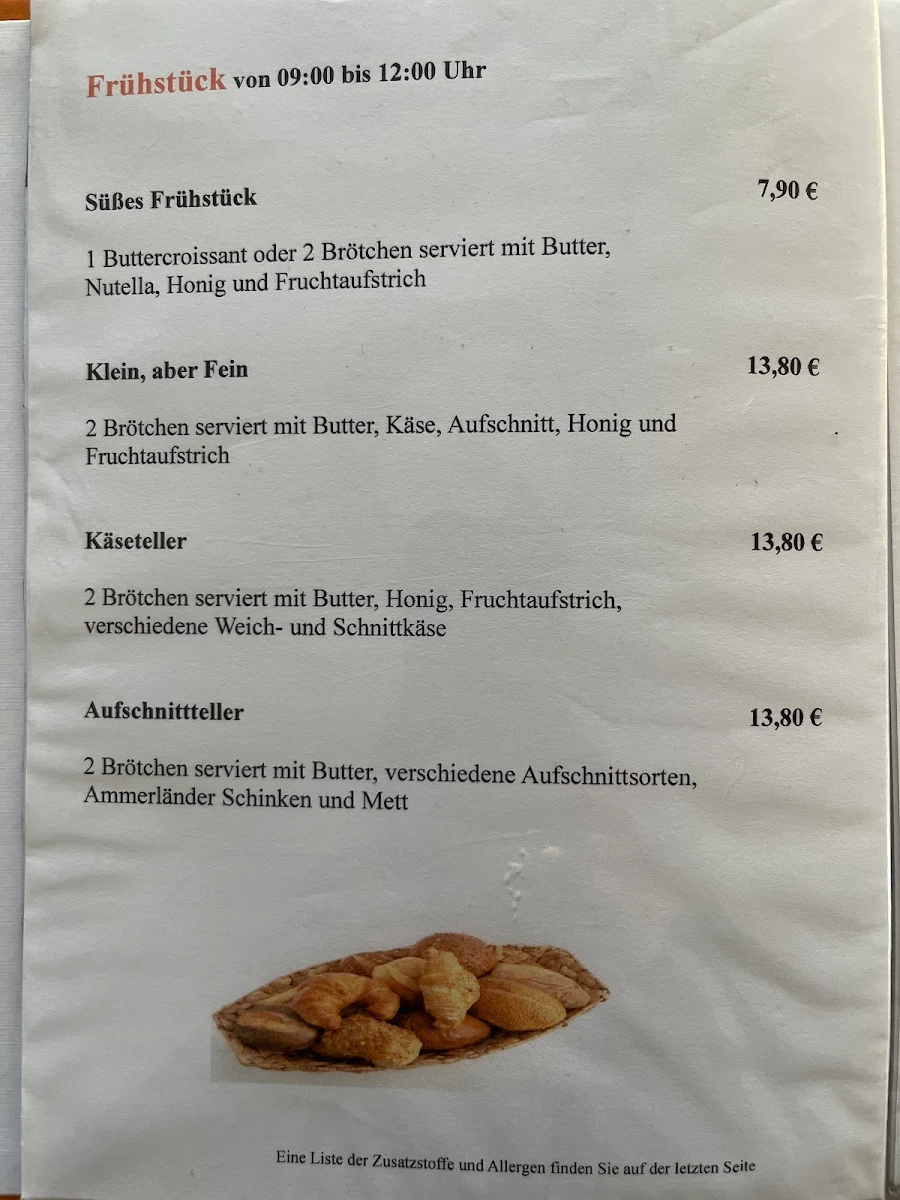 Speisekarte, Ammerländer Landcafe