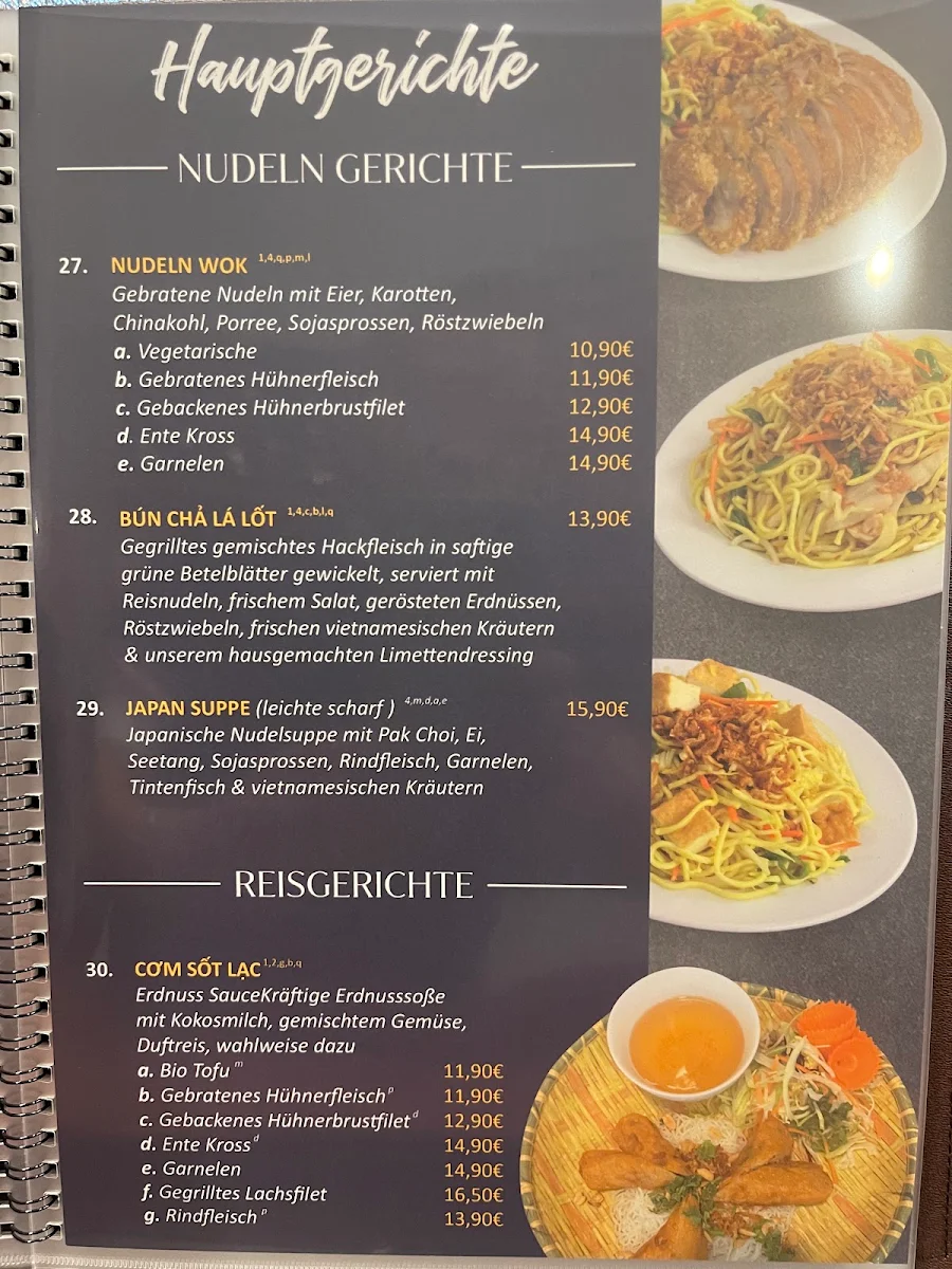 Speisekarte, Hanoi New Vietnamesisches Restaurant