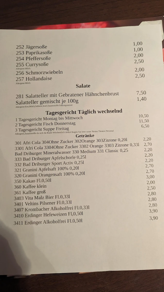 Speisekarte photo 2